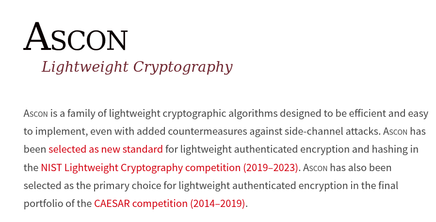 ASCON: recent contributions